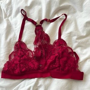 We Are Hah SistHah bralette in burgundy xs